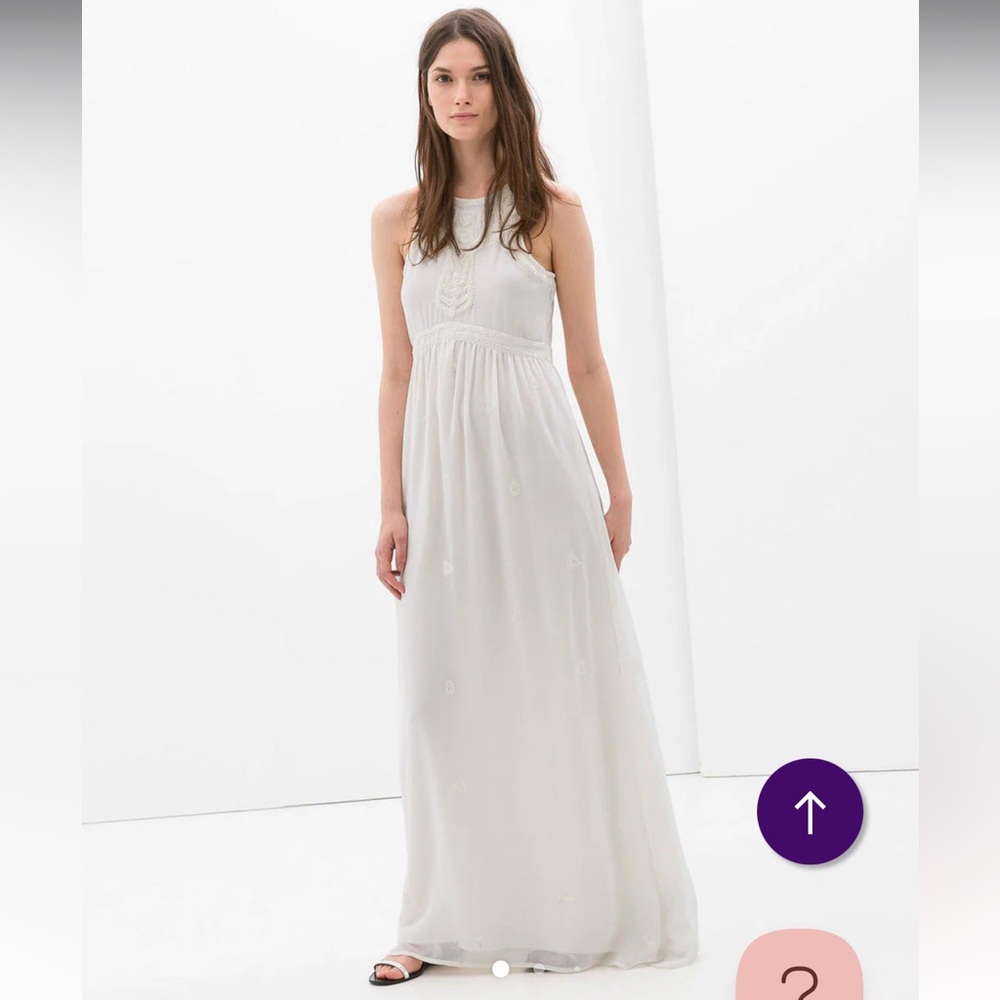 Zara Maxi dress beige color size XS